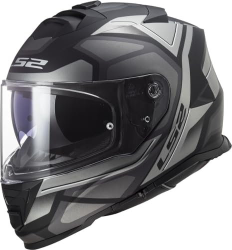 LS2, Integraler Motorradhelm Storm Faster Matt Titanium, L