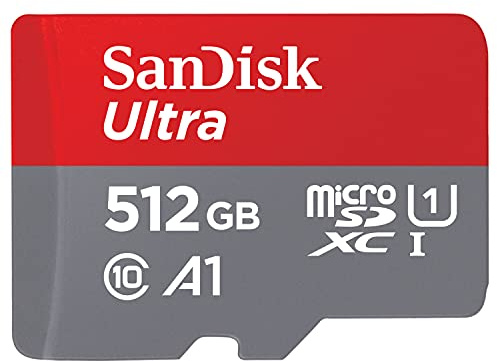 SanDisk Ultra 512GB microSDXC UHS-I Class 10 U1 A1 Memory Card with SD Adapter