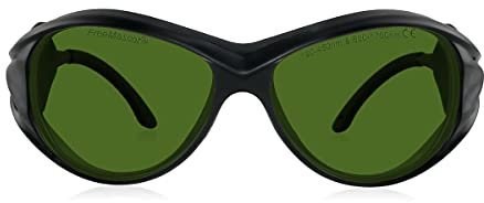 Lunettes de sécurité professionnelles OD 6+ 190 nm-450 nm/800 nm-1700 nm Longueur d'onde pour laser 405 nm, 450 nm, 808 nm, 980 nm, 1064 nm, 1080 nm, 1100 nm (cadre 2)