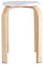Hocker stapelbar, 45 cm, Bonbonfarben, Barhocker für Wohnzimmer, Küche, Kinderzimmer (weiß)