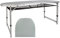 AKTIVE 52866 - Großer Klapptisch mit Netztablett, tragbarer Strandtisch, Campingtisch, robuster Klapptisch, Aluminium, achteckige Form, 149 x 80 x 71,5 cm, grau