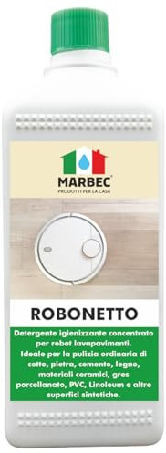 MARBEC ROBONETTO 1LT Détergent concentré pour robot lave-sols. Idéal pour le nettoyage ordinaire de la terre cuite, pierre, ciment, bois, grès etc
