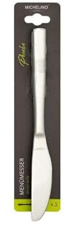 Michelino Couverts au Choix 3 Pièces Série Phoebe Acier Inoxydable Polyvalent Application pour Maison Couteau de Menu