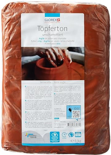 GLOREX Töpferton 5kg terracotta unschamottiert