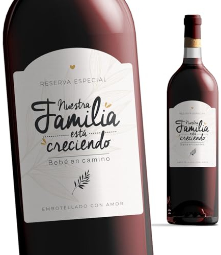 Manahia - LOTE DE 4 Etiquetas de vino anuncio embarazo | Nuestra familia está creciendo, bebé en camino | Bebé llega, Anunciar nacimiento, Etiqueta vino, Anuncio sorpresa