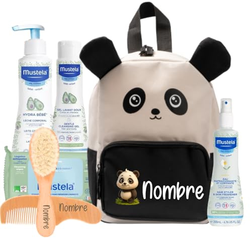 Mababyshop Mi Primera Canastilla Bebé Recién Nacido Personalizada (Panda)