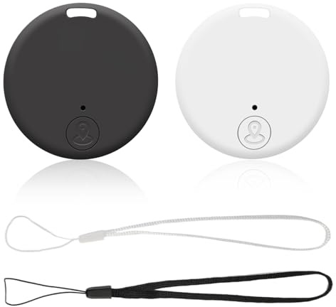Localisateur de Clés 2 Pack, Porte Clé GPS Tracker Bluetooth Key Finder Smart Tag Compatible iOS et Android | Localisateur d'objets pour trouver des clés, Matériau Robuste, Localisation Facile