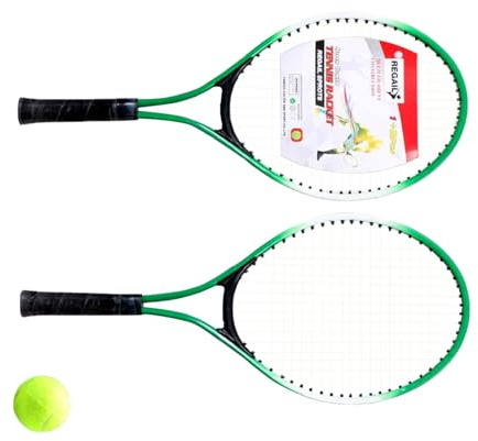 Tennisracket för barn – 20,5 x 8,7 x 0,6 i ungdomsracket, nybörjare – flickor tennisracket, bra greppkontroll | utomhusspel, juniorträningsenheter, födelsedagspresent