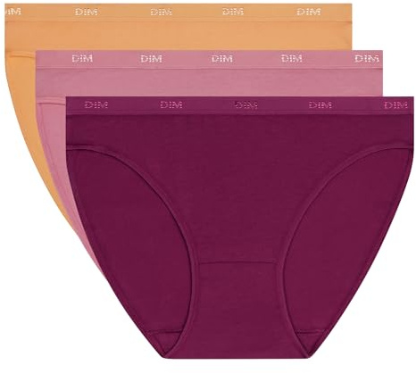 DIM Culottes Femme x3 | Les Pockets Ecodim | Coton & Élasthanne | Ceinture Confort | Multicolores | Invisibles sous Les Vêtements