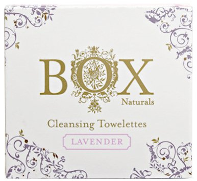 BOX Naturals Lavender Towelettes 12 Pack For Face and Body - Wet Wipes