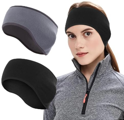 TAGVO Bandeau d'oreille léger,Hiver Bandeau Cache-Oreilles Tissu Chaleureux Confortable molletonné avec Couverture complète Oreille Extensible Unisexe pour Adulte Hommes Femmes Sport Quotidien