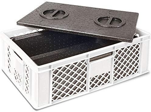 Stapelkorb mit EPP-Isolierbox, LxBxH 600x400x240 mm, weiß