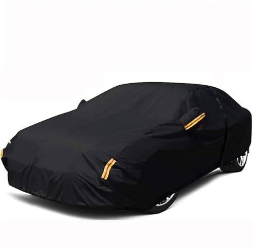 NEVERLAND Sedan Car Cover Waterproof Heavy Duty All Weather Protection Snow Anti-UV Windproof Outdoor Full Car Cover Fit for Automobiles BMW/Mercedes-Benz/Honda（for Car Size:183''L x 70''W x 59''H）