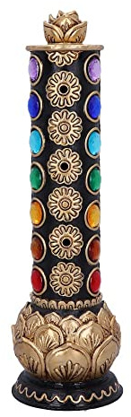 Nemesis Now Chakra Totem rökelsebrännare, guld, 31 cm