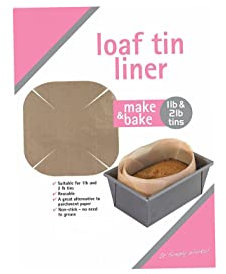 Vsorce4u 2 Pack Non-Stick Loaf Cake Tin Liners, Fits 1lb & 2lb Tins, Reusable, Dishwasher Safe