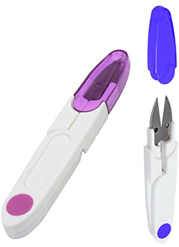 1 cortador de hilo de coser, tijeras multiusos con tapa de seguridad, perfecto para cortar hilos, hilo, tijeras portátiles para plantas pequeñas, bricolaje y manualidades