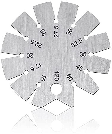 Gathukila Schräglehre Winkellehre Rundform Messer Winkelfinder Messer Klinge Winkellehre 15-120° zum Messen Messer