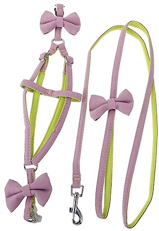 Angoily Katzenleine Aus Polyester mit Schleife und Bequemer Haustierversorgung für Katzen