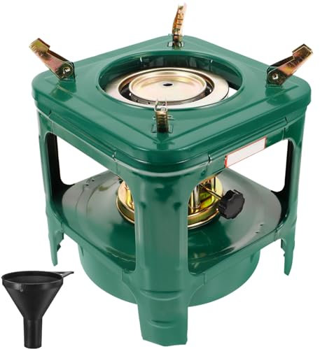 Baluue Outdoor Kerosene Stove Portable Camping Stove with 8 Wick Design Compact 7 Inch Heating Adjustable Fire Control for Tent Cooking and Outdoor Use