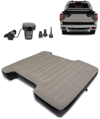 MIROZO Truck Air Mattress Bed for 6-6.5FT Full Size Short Car Beds, Inflatable Air Mattress with Air Pump for Outdoor Camping,Tent,Truck(Grey)