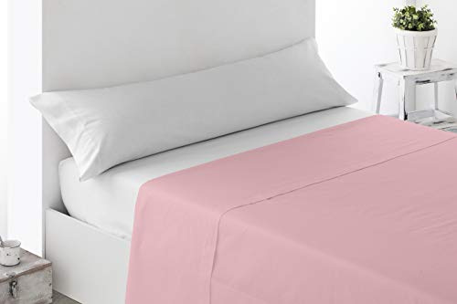 Miracle Home. Bettlaken, weich und bequem, 100% gebürstete Mikrofaser, knitterfrei und Anti-Peeling, 260 x 270 cm, Bett 180 cm, Rosa