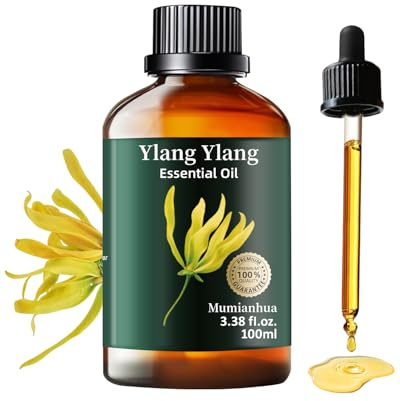 Ylang Ylang Huile Essentielle 100ML pour Diffuseur, Parfums, Aromathérapie | Doux Huile Essentielle Ylang Ylang DIY, Soins de la Peau,Cheveux, Bougies, Savons, Relaxant