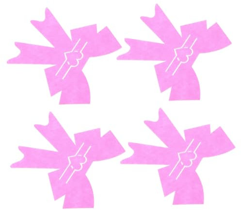 OUNONA 4pezzi Borsa Per Posate in Tessuto Non Tessuto Design Cuore Portaposate Per Festa Romantica Custodia Per Stoviglie Posate Portaposate Romantico Borsa Per Forma Di Cuore