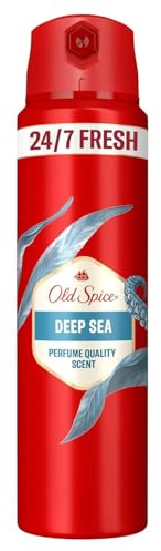 Old Spice Deep Sea Déodorant en spray pour homme 150 ml Fraîcheur 24/7 à usage quotidien Parfum longue durée de qualité Parfum, protection contre les odeurs, sans sels d'aluminium, invisible sur le