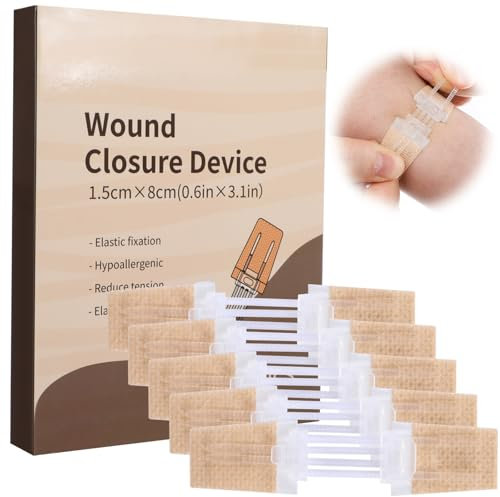 Wundnahtstreifen 5 Stück Wundverschluss Streifen Klebebandagen Wundverschlussstreifen Wundverschlüsse Strips Klammerpflaster für Camping Outdoor
