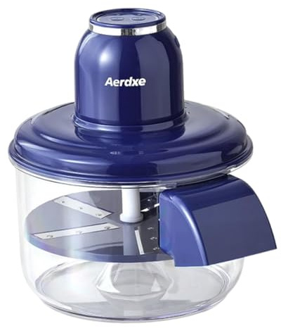 ＡＷＨＡＯ Peladora de Eléctrica, Pelador de Frutas Automático para Frutas Pequeñas, Ajos y Cocina Doméstica, Restaurantes y Bares, Azul con Salida