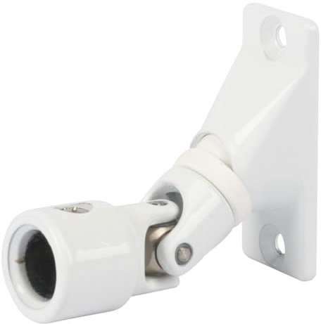 Schellenberg 11102 Plaque de Rotule d'Articulation, dimensions du panneau 22 x 52 mm, distance entre les trous 42 mm, avec une plage de pivotement de 50°, blanc