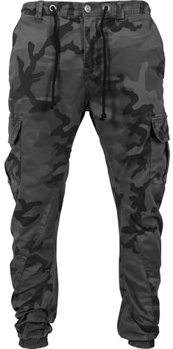 Urban Classics Pantalones Cargo de Gimnasia Hombre Pantalones de Deporte Camuflaje Oscuro XL