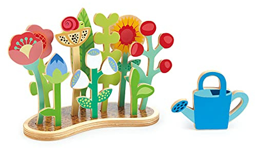 Tender Leaf Toys Flower Bed Wooden Toy - Indoor Garden Pretend Play with Flowers and Foliage - Educational, Creative and Basic Life Learning Skills Fun for Children 3+ (Indoor Garden)