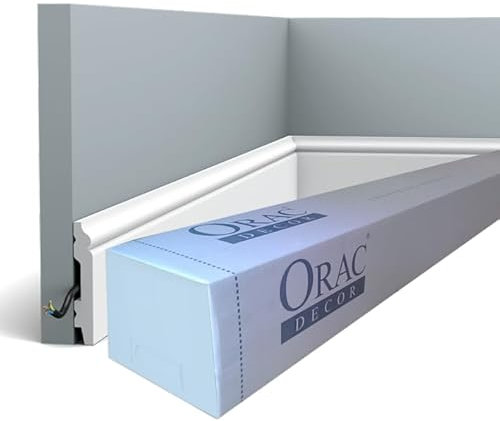 Orac Decor - Pack de 4m Plinthe SX165 Orac x Cimaises-et-plus - 7x1x200cm (h x p x L) - plinthe décorative polymère