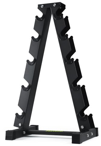 PhysKcal 5-Tier Kurzhantel Rack,Hantelablage für Kurzhanteln, Strapazierfähiger Stah, 250kg Belastbarkeit, Hantelständer Hantelablage