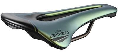 Selle San Marco SHORTFIT 2.0 Racing – Racercykelsadel med Xsilite-Ram i Rostfritt Stål, Lätt, Högpresterande och Anatomiskt Hål – Storlek L3, Iridescent Gold