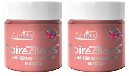 2 x La Riche Directions Semi-Permanent Hair Color Bote de 100 ml (Pastel Pink)