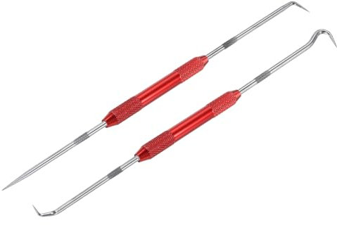 PATIKIL Juego de herramientas de gancho y punzón, punta recta de 90 grados, punta de 45 grados, punzón de doble punta para quitar juntas de sellado de aceite de precisión