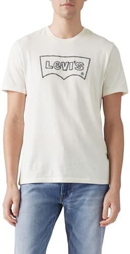 Levi's Graphic Crewneck Tee T-shirt, Rope Batwing Vw Egret, L Uomo