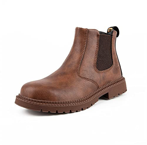 meine arbeitsschuhe Kodiak Sicherheitsschuhe Arbeitsstiefel für Männer und Frauen, wasserdichte Arbeitsstiefel aus Leder