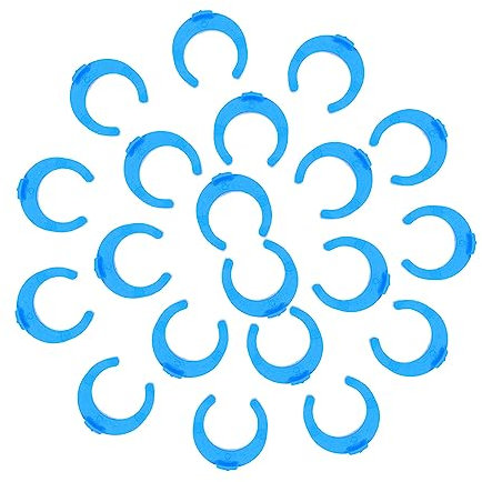 SOLUSTRE 100pcs 1/4 Inch Blue Locking Clips for Ro Reverse Osmosis Water Filter Quick Connect Fittings Replacement Parts for Water Filtration Systems