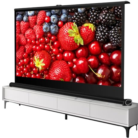 Schermo Di Proiezione Da Tavolo Formato 16:9/4:3, Può Essere Facilmente Arrotolato, Schermo Di Proiezione Portatile A Rullo, Grandangolo Di 160 Gradi, Schermo Cinematografico per Esterni(4:3,50)