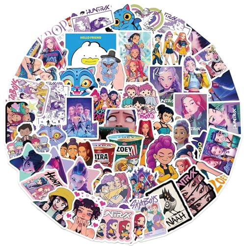 Set di 60 adesivi con personaggi anime, impermeabili, demo Movie, decorazione in vinile per laptop, skateboard, custodia per cellulare, casco, regalo, diario fai da te, adulti e ragazzi