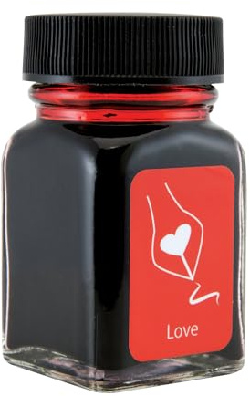 Monteverde USA Emotions Fountain Pen Ink - Love Red - Vibrant Calligraphy Ink Inspired by Emotions, 30ml Bottle