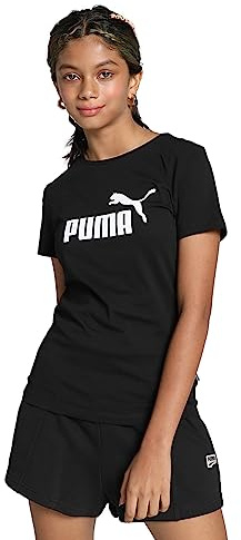 PUMA Mädchen Ess logo te G T shirt, Puma Black, 176 EU