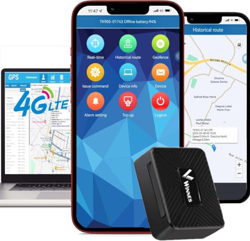 Zeerkeer 4G Mini Traceur GPS Voiture - Alarme Intelligente, Suivi en Temps Réel, Aimant Intégré - Portable pour Voitures, Personnes Âgées, Enfants TK913