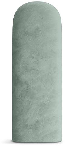 Muralo Panel acolchado ovalado para pared o cabecero de cama, panel de pared, dormitorio, salón, cama, cojín lumbar, moderno y lujoso, panel acolchado (30 cm x 60 cm, menta)