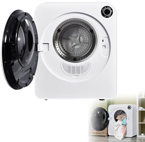Qiang Sèche-Linge Électrique Compact 3KG Capacité,830W Portable Séchoir en Acier Inoxydable avec 5 Modes de Séchage,pour Maison Appartement,62 Décibels, [Classe énergétique C]