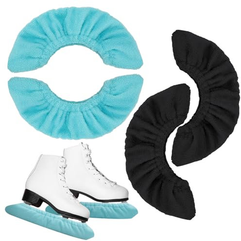 Jostift 2 Paare Schlittschuhe Kufenschoner Microfaser Eislaufkufen-Schoner für Hockeyschlittschuhe, Eiskunstlaufschuhe und Eislaufschuhe, M