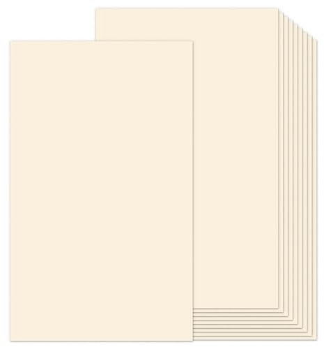 8.5x14 Cream Cardstock Blank Cover Stock Thick Paper 100 Sheets, Goefun 80lb Heavyweight Legal Cardstock Printer Paper For Arts and Crafts, Posters, Brochures, Menus